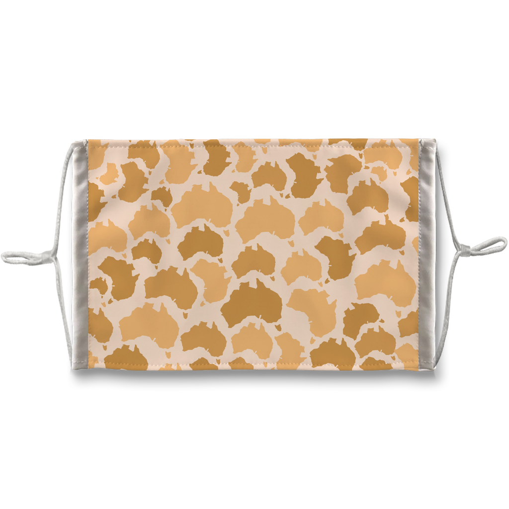 Australia Desert Sublimation Face Mask + 10 Replacement Filters - Custom Camo Clothing - [new_brand] - [camo] - [camoflage] - [apparel] - [location] - [new_brand] - [custom] - [clothing]