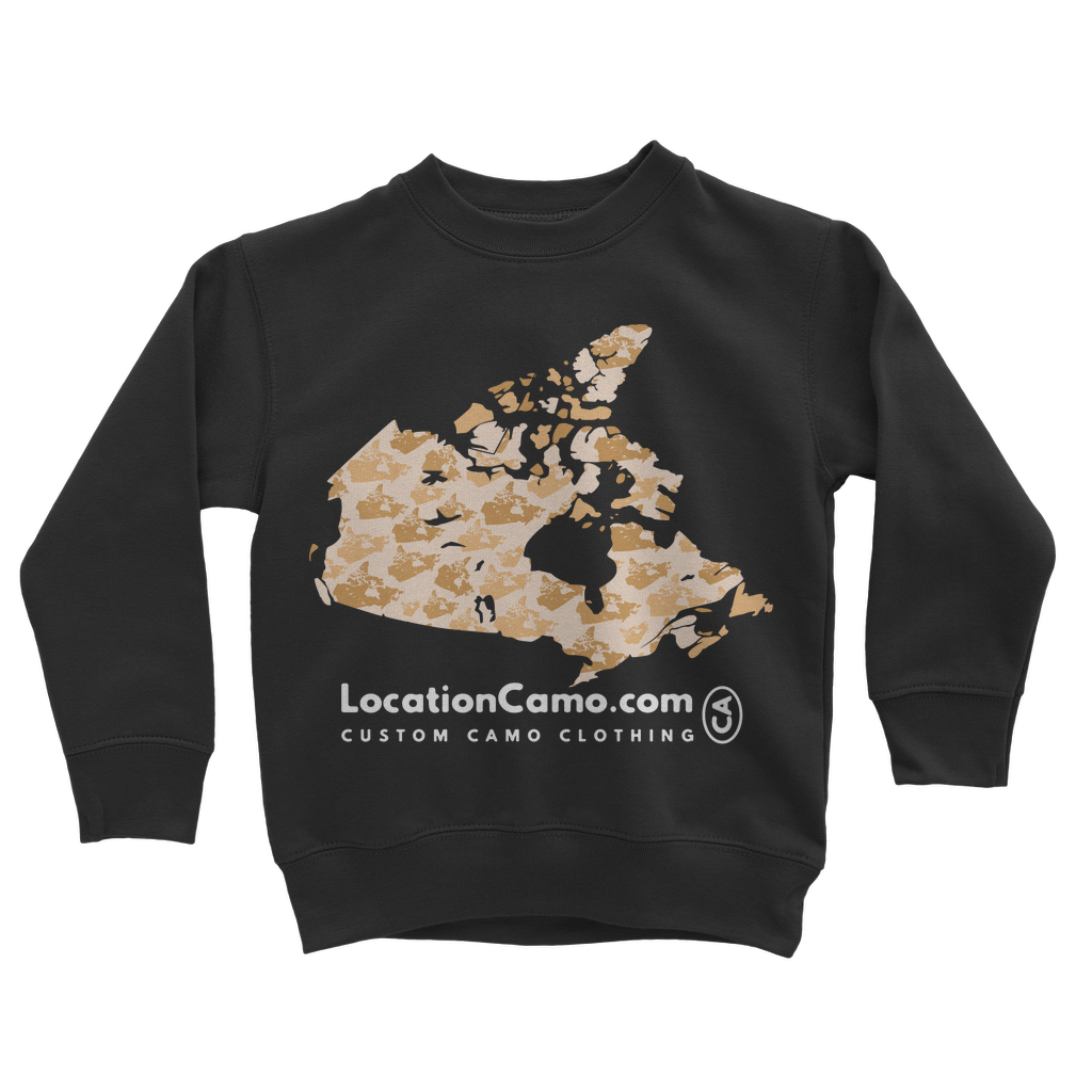 Canada Desert Classic Kids Sweatshirt - Custom Camo Clothing - [new_brand] - [camo] - [camoflage] - [apparel] - [location] - [new_brand] - [custom] - [clothing]