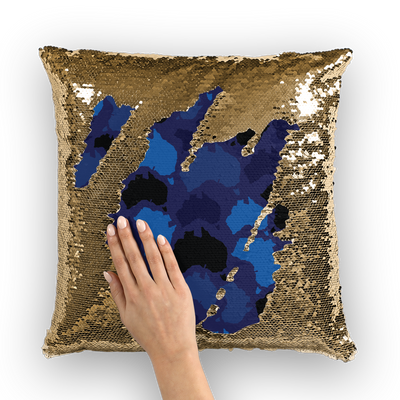 Australia Midnight Sequin Cushion Cover - Custom Camo Clothing - [new_brand] - [camo] - [camoflage] - [apparel] - [location] - [new_brand] - [custom] - [clothing]