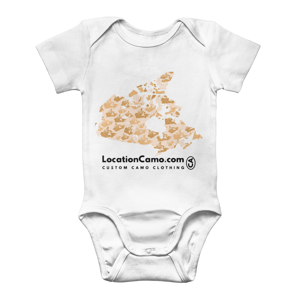 Canada Desert Classic Baby Onesie Bodysuit - Custom Camo Clothing - [new_brand] - [camo] - [camoflage] - [apparel] - [location] - [new_brand] - [custom] - [clothing]