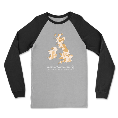 UK Desert Classic Raglan Long Sleeve Shirt - Custom Camo Clothing - [new_brand] - [camo] - [camoflage] - [apparel] - [location] - [new_brand] - [custom] - [clothing]