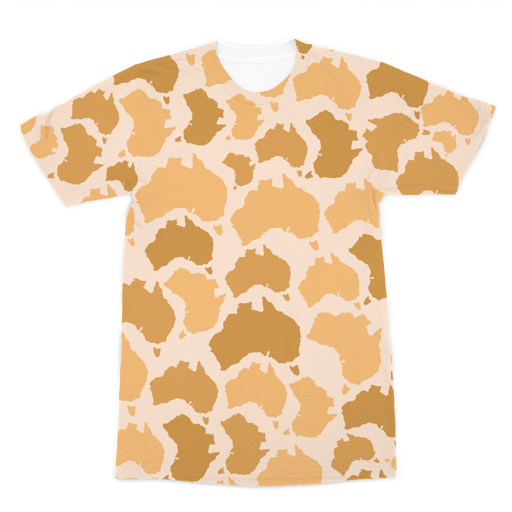 Australia Desert Premium Sublimation Adult T-Shirt - Custom Camo Clothing - [new_brand] - [camo] - [camoflage] - [apparel] - [location] - [new_brand] - [custom] - [clothing]