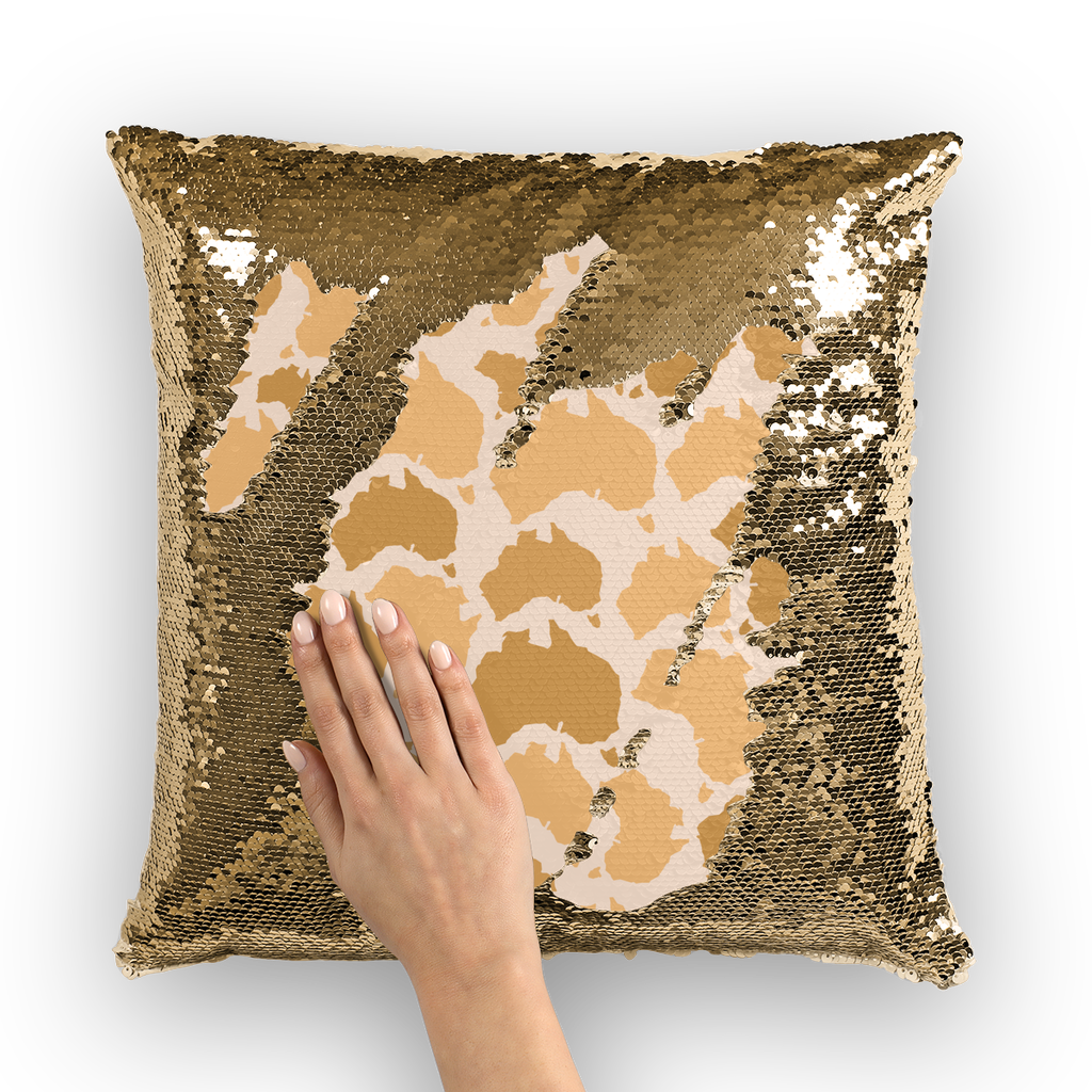 Australia Desert Sequin Cushion Cover - Custom Camo Clothing - [new_brand] - [camo] - [camoflage] - [apparel] - [location] - [new_brand] - [custom] - [clothing]