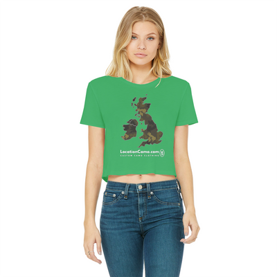 UK Forest Classic Women's Cropped Raw Edge T-Shirt - Custom Camo Clothing - [new_brand] - [camo] - [camoflage] - [apparel] - [location] - [new_brand] - [custom] - [clothing]