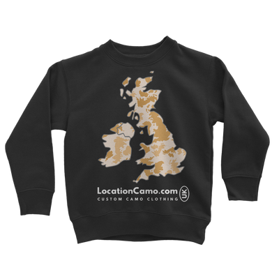 UK Desert Classic Kids Sweatshirt - Custom Camo Clothing - [new_brand] - [camo] - [camoflage] - [apparel] - [location] - [new_brand] - [custom] - [clothing]