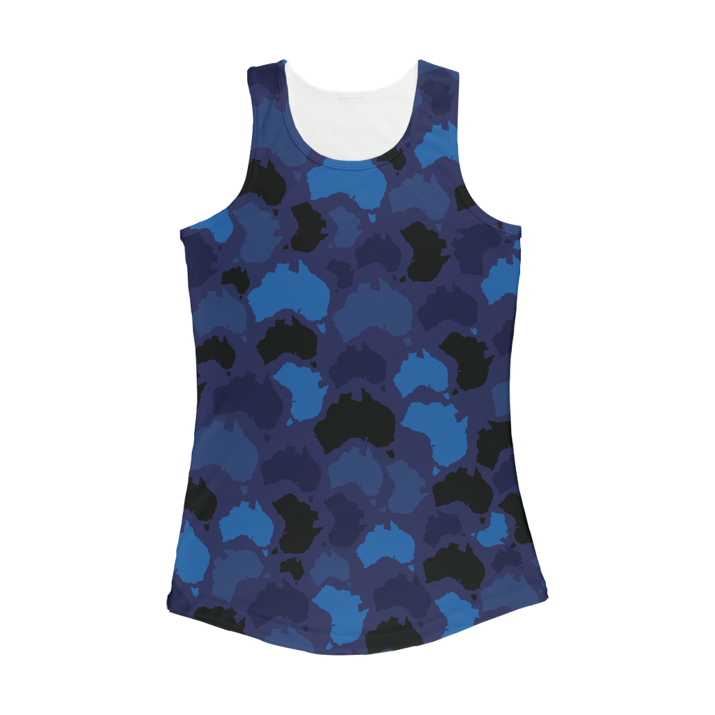 Australia Midnight Women Performance Tank Top - Custom Camo Clothing - [new_brand] - [camo] - [camoflage] - [apparel] - [location] - [new_brand] - [custom] - [clothing]