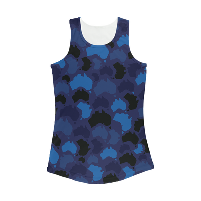 Australia Midnight Women Performance Tank Top - Custom Camo Clothing - [new_brand] - [camo] - [camoflage] - [apparel] - [location] - [new_brand] - [custom] - [clothing]