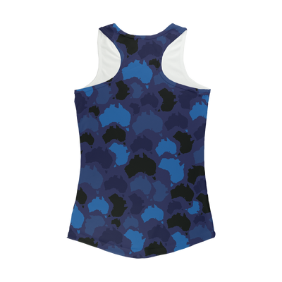 Australia Midnight Women Performance Tank Top - Custom Camo Clothing - [new_brand] - [camo] - [camoflage] - [apparel] - [location] - [new_brand] - [custom] - [clothing]