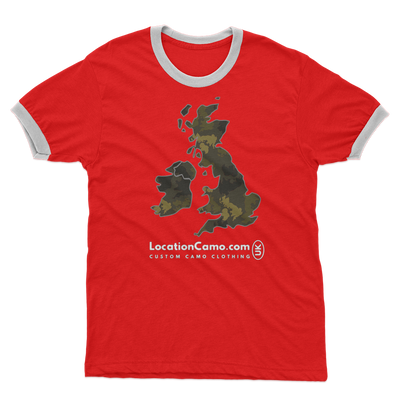 UK Forest Adult Ringer T-Shirt - Custom Camo Clothing - [new_brand] - [camo] - [camoflage] - [apparel] - [location] - [new_brand] - [custom] - [clothing]