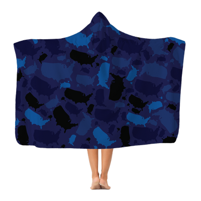 USA Midnight Premium Adult Hooded Blanket - LocationCamo.com