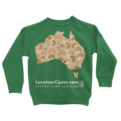 Australia Desert Classic Kids Sweatshirt - Custom Camo Clothing - [new_brand] - [camo] - [camoflage] - [apparel] - [location] - [new_brand] - [custom] - [clothing]