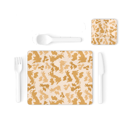 UK Desert Single Placemat and Coaster Set - Custom Camo Clothing - [new_brand] - [camo] - [camoflage] - [apparel] - [location] - [new_brand] - [custom] - [clothing]