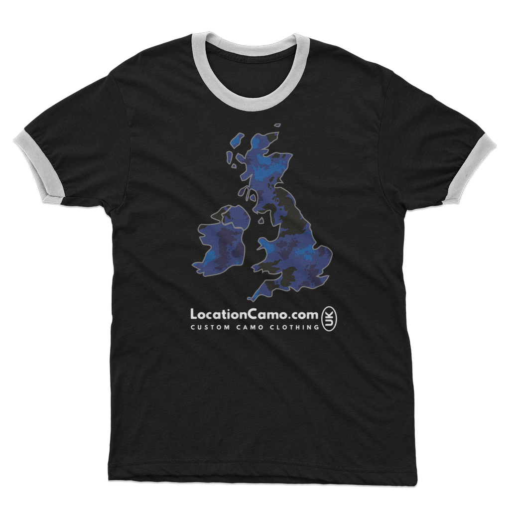 UK Midnight Adult Ringer T-Shirt - Custom Camo Clothing - [new_brand] - [camo] - [camoflage] - [apparel] - [location] - [new_brand] - [custom] - [clothing]