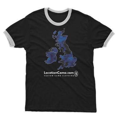 UK Midnight Adult Ringer T-Shirt - Custom Camo Clothing - [new_brand] - [camo] - [camoflage] - [apparel] - [location] - [new_brand] - [custom] - [clothing]