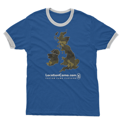 UK Forest Adult Ringer T-Shirt - Custom Camo Clothing - [new_brand] - [camo] - [camoflage] - [apparel] - [location] - [new_brand] - [custom] - [clothing]