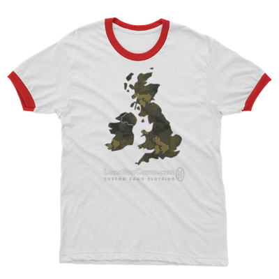 UK Forest Adult Ringer T-Shirt - Custom Camo Clothing - [new_brand] - [camo] - [camoflage] - [apparel] - [location] - [new_brand] - [custom] - [clothing]