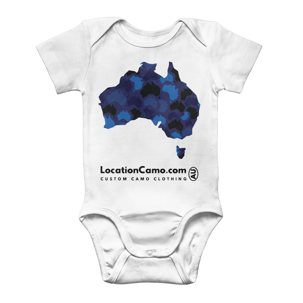 Australia Midnight Classic Baby Onesie Bodysuit - Custom Camo Clothing - [new_brand] - [camo] - [camoflage] - [apparel] - [location] - [new_brand] - [custom] - [clothing]