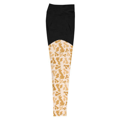 UK Desert Sports Leggings - Custom Camo Clothing - [new_brand] - [camo] - [camoflage] - [apparel] - [location] - [new_brand] - [custom] - [clothing]